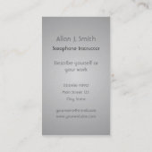 Visitekaartjes voor saxofonisten (Achterkant)