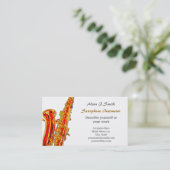 Visitekaartjes voor saxofonisten (Staand voorkant)