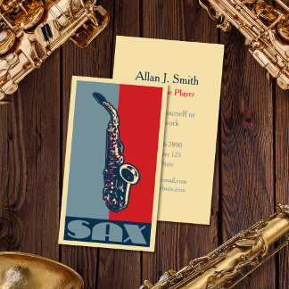 Visitekaartjes voor saxofonisten