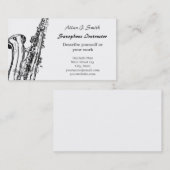 Visitekaartjes voor saxofonisten (Voorkant / Achterkant)