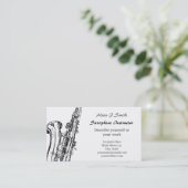 Visitekaartjes voor saxofonisten (Staand voorkant)