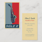 Visitekaartjes voor saxofonisten (Voorkant / Achterkant)