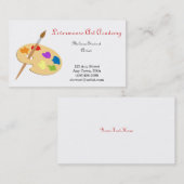 Visitekaartjes voor schilderpenseel of tekenverf (Voorkant / Achterkant)