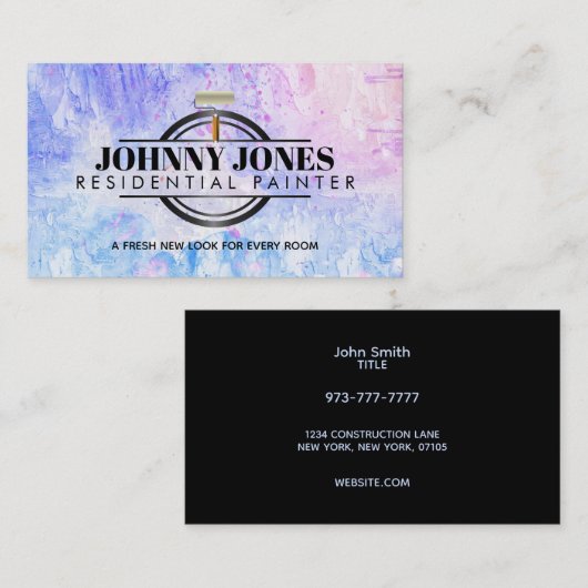 Visitekaartjes voor schilderslogans (Voorkant / Achterkant)