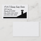 Visitekaartjes voor schoorsteenvegen (Voorkant / Achterkant)