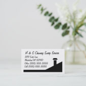 Visitekaartjes voor schoorsteenvegen (Staand voorkant)