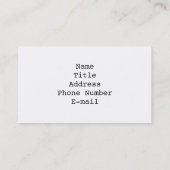 Visitekaartjes voor schrijfmachines (Achterkant)