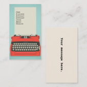 Visitekaartjes voor schrijfmachines voor auteurs e (Voorkant / Achterkant)