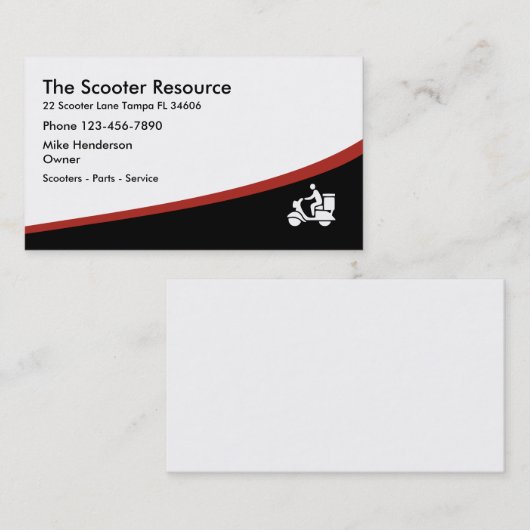 Visitekaartjes voor scooter winkelen (Voorkant / Achterkant)