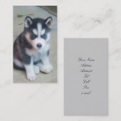 Visitekaartjes voor siberiaanse haperende puppy Ar (Voorkant / Achterkant)