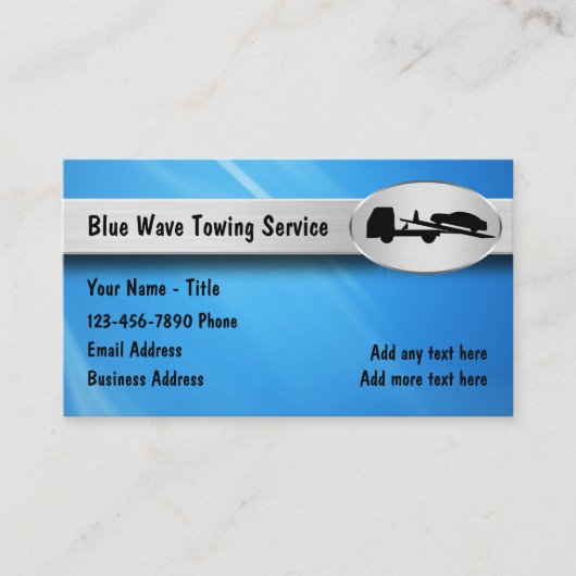 Visitekaartjes voor sleepdiensten voor motorvoertu (Voorkant)