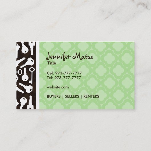 Visitekaartjes voor Slogans voor Estate Agent (Achterkant)