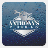 Visitekaartjes voor snoepjespannen vierkante sticker (Voorkant)