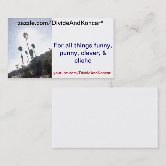 Visitekaartjes voor SplitsingAndKoncar (Voorkant / Achterkant)