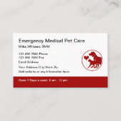 Visitekaartjes voor spoedbehandeling (Voorkant)