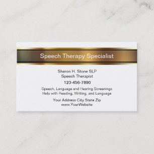 Visitekaartjes voor spraaktherapie