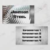 Visitekaartjes voor staalmetalen (Voorkant / Achterkant)