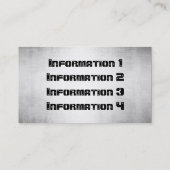 Visitekaartjes voor staalmetalen (Achterkant)