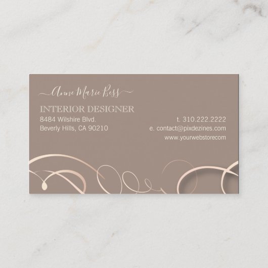 visitekaartjes voor stijlvolle chocolade (Achterkant)