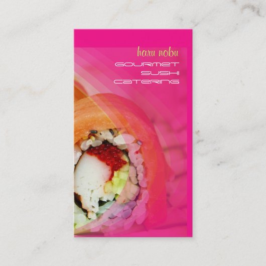 Visitekaartjes voor sushi van PixDezines (Voorkant)