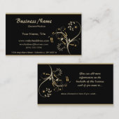 Visitekaartjes voor Tan- en Gold-wijnontwerp (Voorkant / Achterkant)