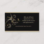 Visitekaartjes voor Tan- en Gold-wijnontwerp (Achterkant)