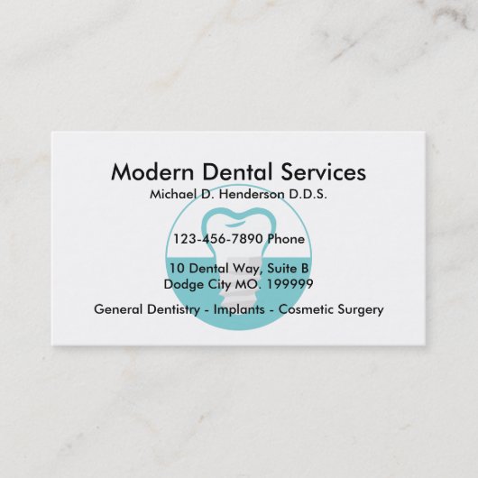 Visitekaartjes voor tandheelkundige chirurgie (Voorkant)