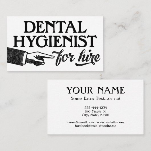 Visitekaartjes voor tandheelkundige verzorging - K (Voorkant / Achterkant)