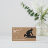 Visitekaartjes voor tapijtreiniging en -installati (Staand voorkant)