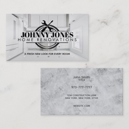 Visitekaartjes voor thuisvernieuwing (Voorkant / Achterkant)