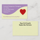 Visitekaartjes voor thuisverzorgers (Voorkant / Achterkant)