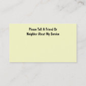 Visitekaartjes voor thuisverzorgers (Achterkant)