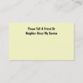 Visitekaartjes voor thuisverzorgers (Achterkant)