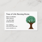 Visitekaartjes voor thuisverzorging door hoofdzorg (Voorkant)