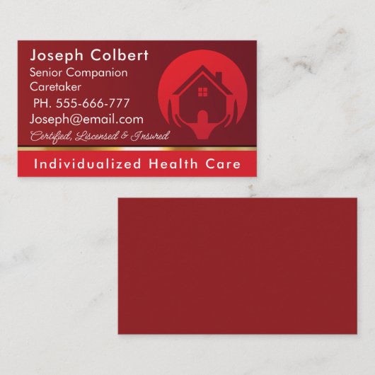 Visitekaartjes voor thuiszorg (Voorkant / Achterkant)