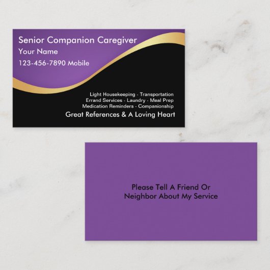 Visitekaartjes voor thuiszorg (Voorkant / Achterkant)