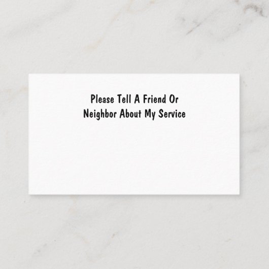 Visitekaartjes voor thuiszorg (Achterkant)