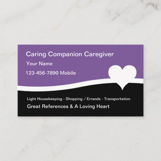 Visitekaartjes voor thuiszorg (Voorkant)