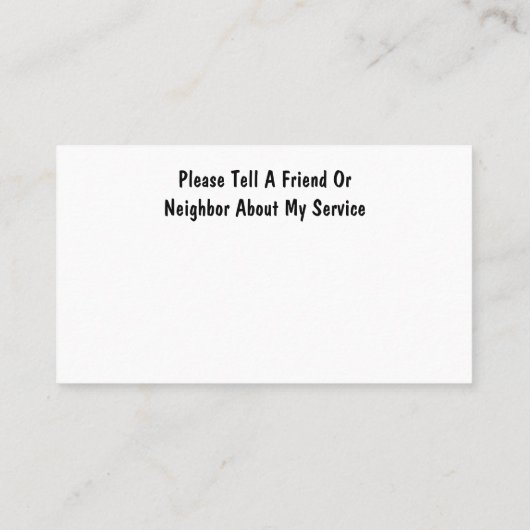 Visitekaartjes voor thuiszorg of verzorger (Achterkant)