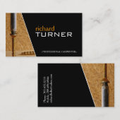 Visitekaartjes voor timmerwerk en vloerbedekking (Voorkant / Achterkant)