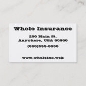 visitekaartjes voor "Tip Chart" (Achterkant)