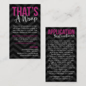 Visitekaartjes voor toepassingsinstructies (Voorkant / Achterkant)