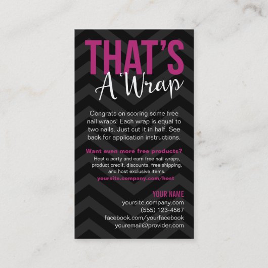 Visitekaartjes voor toepassingsinstructies (Voorkant)