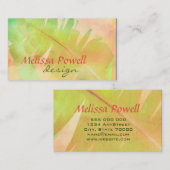 visitekaartjes voor tropische bladwaterverf (Voorkant / Achterkant)