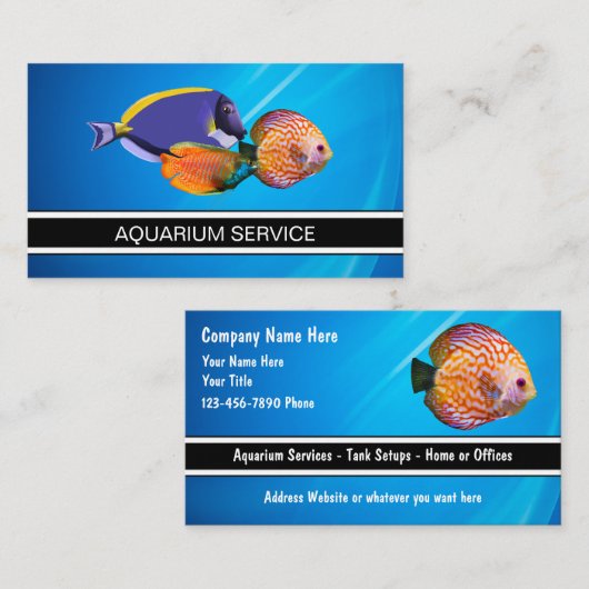 Visitekaartjes voor tropische visserij in het mari (Voorkant / Achterkant)