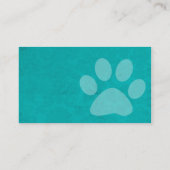 Visitekaartjes voor turquoise Paw Print Pet Sittin (Achterkant)