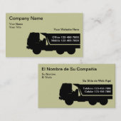 Visitekaartjes voor tweetalige transporten (Voorkant / Achterkant)