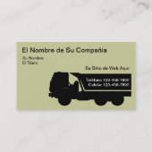 Visitekaartjes voor tweetalige transporten (Achterkant)