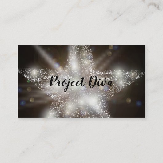 visitekaartjes voor 'uitvoerende kunsten en sterre (Achterkant)