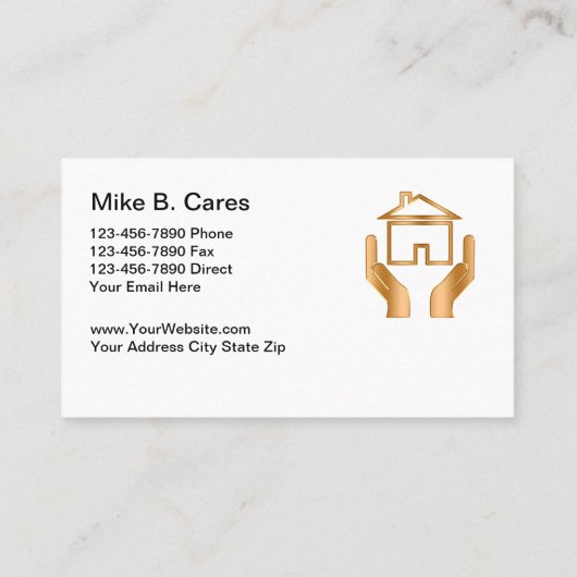 Visitekaartjes voor vastgoedbeheer (Achterkant)
